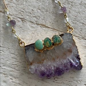 NWOT Rough Cut Amethyst & Turquoise